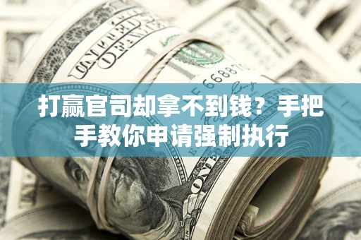 武汉打赢官司却拿不到钱？手把手教你申请强制执行