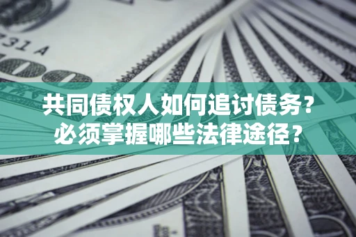 武汉共同债权人如何追讨债务？必须掌握哪些法律途径？