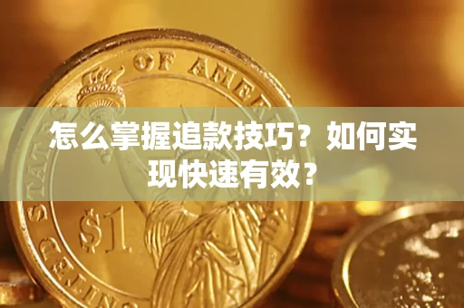 武汉怎么掌握追款技巧？如何实现快速有效？
